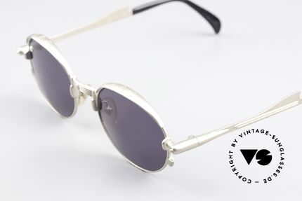 Jean Paul Gaultier 56-4175 Ultra Rare Sonnenbrille 1997, Farbcode 2: frame = 'silver matte', lenses = 'blue smoke', Passend für Herren und Damen