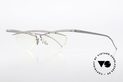 Theo Belgium Tita III 9 Crazy Vintage Brille XL 90er, TITA-Serie = XL Titanium Modelle von THEO der 1990er, Passend für Herren und Damen