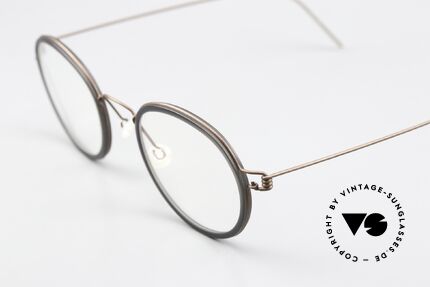 Lindberg Lex 47 Air Titan Rim Designerbrille Matt Bronze, markant veredelte Air Titanium Version mit Azetat-Rand, Passend für Herren und Damen