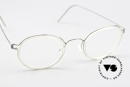 Lindberg Lex 45 Air Titan Rim Brille In Silber Und Kristall, ungetragenes Designerstück + orig. Lindberg Magnet-Etui, Passend für Herren und Damen