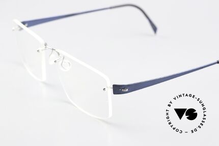 Lindberg 2393 Spirit Titan Silber Und Blau Metallic, so zeitlos, stilvoll und innovativ = Prädikat "VINTAGE", Passend für Herren