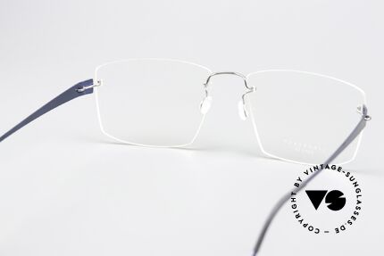 Lindberg 2393 Spirit Titan Silber Und Blau Metallic, ungetragenes Designerstück + orig. Hartetui von Lindberg, Passend für Herren