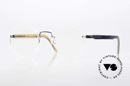 Lindberg 2110 Spirit Titan Brille Blau Metallic Hellbraun Details