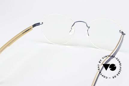 Lindberg 2110 Spirit Titan Brille Blau Metallic Hellbraun, Größe: extra small, Passend für Herren und Damen