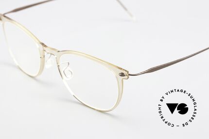 Lindberg 6529 47 NOW Edle Damenbrille Transparent, hauchdünne semi-transparente Front: Leichtigkeit pur, Passend für Damen