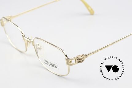 Jean Paul Gaultier 55-6107 Vergoldete Designerbrille, ungetragene, 22kt vergoldete, Fassung mit JPG Etui, Passend für Herren und Damen