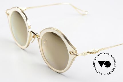 Chrome Hearts Bella Hadid White Pearl Gold Verspiegelt, Chrome Hearts Supermodel-Sonnenbrille, Gr. 45/24, Passend für Damen