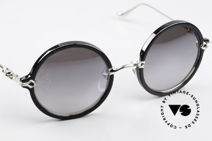Chrome Hearts Moist Rockstar Sonnenbrille 2017, ungetragenes Modell, Größe 52-24, schwarz/silber, Passend für Herren und Damen