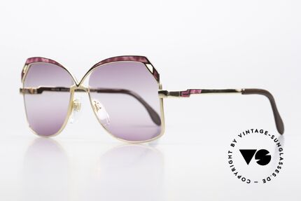 Cazal 219 Echt 80s Damen Sonnenbrille, noch mit dem alten Cazal-Logo (ca. 1979/80), Passend für Damen