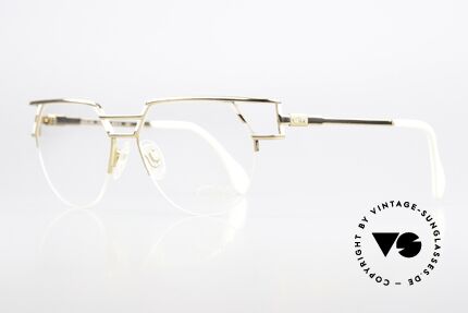 Cazal 248 90er No Retro Originalbrille, elegante Rahmengestaltung: gold/weiss, Gr. 56-16, Passend für Herren und Damen