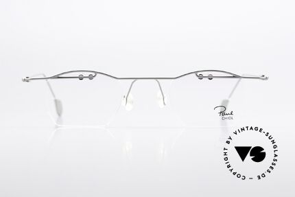 Paul Chiol 02 Randlosbrille Mit Oberbalken, Gläser sind mit kleinen Schrauben am Rahmen fixiert, Passend für Herren und Damen