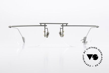 Paul Chiol 09 Eckige Architekten Brille, die Kleinstserie wurde von 1998 bis 2005 produziert, Passend für Herren und Damen