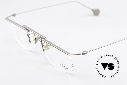 Paul Chiol 09 Eckige Architekten Brille, Gläser sind mit kleinen Schrauben am Rahmen fixiert, Passend für Herren und Damen