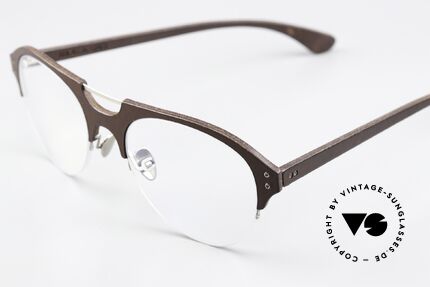 Lucas de Stael Minotaure MTN16 Nylorbrille Echt Kalbsleder, Minotaure Collection mit adjustierbaren Nasenstegen, Passend für Herren und Damen