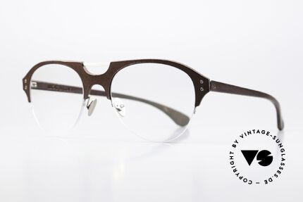 Lucas de Stael Minotaure MTN16 Nylorbrille Echt Kalbsleder, Luxusmodell mit Leder-Überzug (Connoisseur-Brille), Passend für Herren und Damen