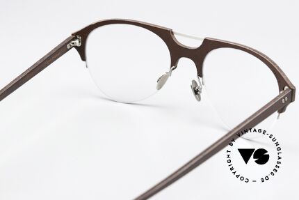 Lucas de Stael Minotaure MTN16 Nylorbrille Echt Kalbsleder, diese Fassung ist beliebig verglasbar (gleitsichtfähig), Passend für Herren und Damen