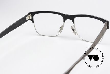 Lucas de Stael Nemus 14 Brille Aus Naturprodukten, LdS color code 05 = Smoked Oak + Black Cow Leather, Passend für Herren