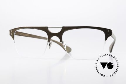 Lucas de Stael Minotaure Thin 15 Herrenbrille Lederüberzogen Details