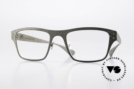 Lucas de Stael Petrus P07 Schiefer Leder Herrenbrille Details