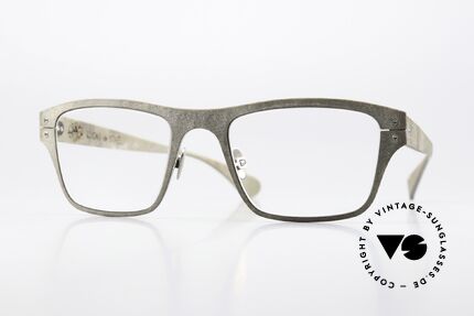 Lucas de Stael Petrus P07 Perlschiefer Leder Brille Details