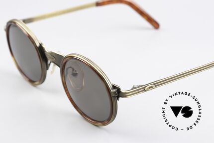 Jean Paul Gaultier 56-3272 Ultra Rare Runde 90er Brille, echte Rarität im Unisex-Design mit 'St. Tropez Flair', Passend für Herren und Damen