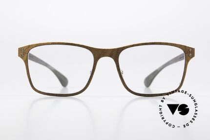 Lucas de Stael Nemus Thin 01 Walnuss Und Braunes Leder, eine klassische UNISEX-Brille; handmade in France, Passend für Herren und Damen
