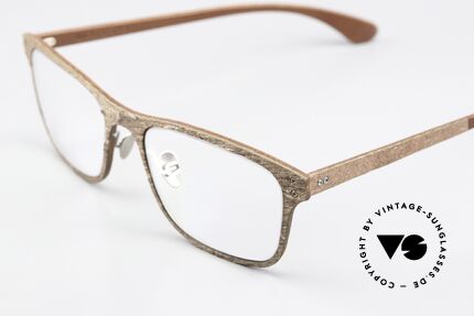 Lucas de Stael Stratus Thin 02 Copper Granite Leder Braun, Stratus Thin Collection mit adjustierbaren Nasenpads, Passend für Herren