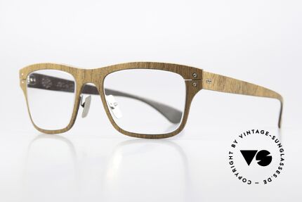 Lucas de Stael Nemus 22 Walnuss Braunes Rindsleder, Luxusmodell mit Leder-Überzug (Connoisseur-Brille), Passend für Herren