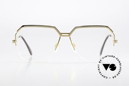Cazal 732 Alte West Germany Brille 80s, halb rahmenlose Herren-Nylor-Brille von 1987, Passend für Herren