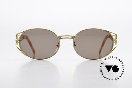 Jean Paul Gaultier 58-5106 Steampunk Sonnenbrille 1997, rare Designer-Sonnenbrille von 1997 in mattgold, Passend für Herren und Damen