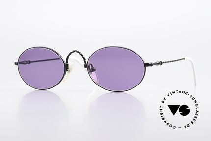 Jean Paul Gaultier 55-0175 Vintage Brille Schwarz Lila Details