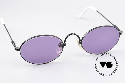 Jean Paul Gaultier 55-0175 Vintage Brille Schwarz Lila, unbenutzt (wie alle unsere vintage Gaultier Brillen), Passend für Herren und Damen