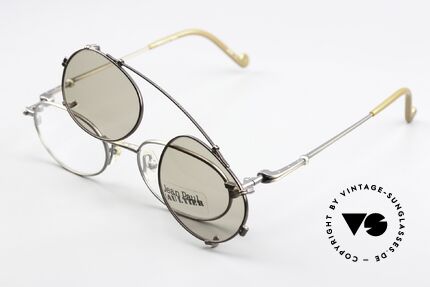 Jean Paul Gaultier 55-0012 Vintage Brille Mit Sonnenclip, Größe: medium, Passend für Herren und Damen