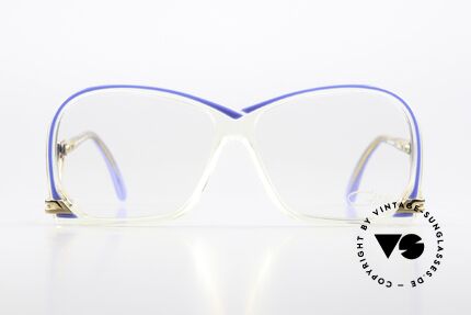 Cazal 174 Hingucker Brille Damen 80er, schwungvoller Rahmen mit zauberhaften Bügeln, Passend für Damen