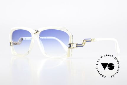 Cazal 191 Designer Sonnenbrille 1984, transparent-weiss-gold (typisch für 100er Serie), Passend für Herren und Damen