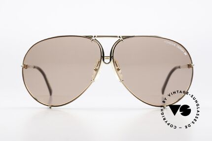 Porsche 5621 Übergroße 80er Sonnenbrille, die 1980er Legende mit dem Wechsel-Mechanismus, Passend für Herren