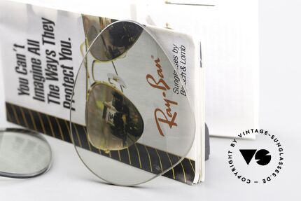 Ray Ban Aviator 62mm Lenses Changeable Gray 62mm Lenses, changeable-gray, Bausch&Lomb, made in U.S.A., Passend für Herren und Damen