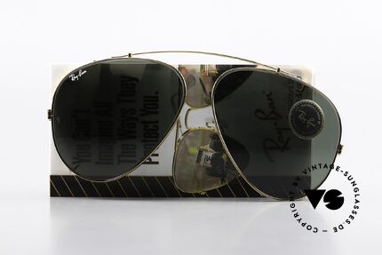 Ray Ban Aviator 62mm Clip-On Clip On 62mm Mit G15 Glas, passend für Outdoors II, Large M. II, Schooter II, Passend für Herren und Damen