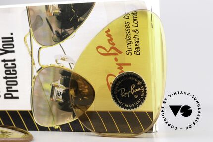 Ray Ban Aviator 58mm Lenses Changeable Ambermatic 58mm, Mineralgläser mit der legendären "B&L"-Gravur, Passend für Herren und Damen
