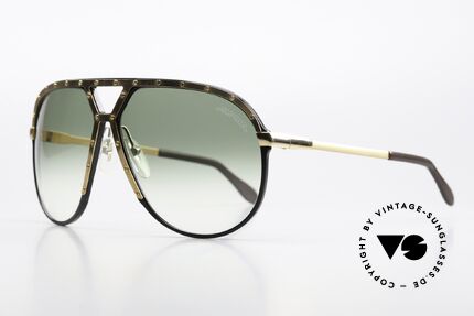 Alpina M1 Version Gold Schwarz Gold, Sonnengläser in grün-Verlauf mit orig. Alpina Logo, Passend für Herren