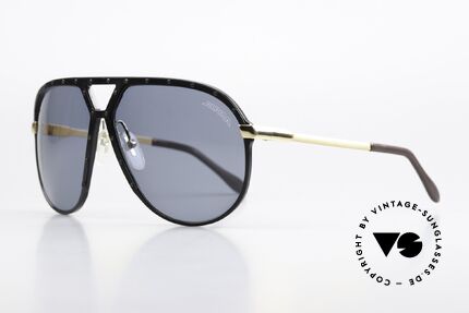 Alpina M1 Version Schwarz Gold Schwarz, Sonnengläser in blau-grau mit original Alpina Logo, Passend für Herren