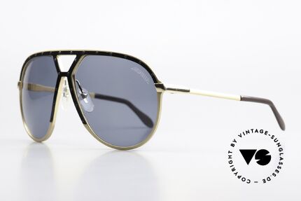 Alpina M1 Schwarz Gold Schwarz Version, Sonnengläser in blau-grau mit original Alpina Logo, Passend für Herren