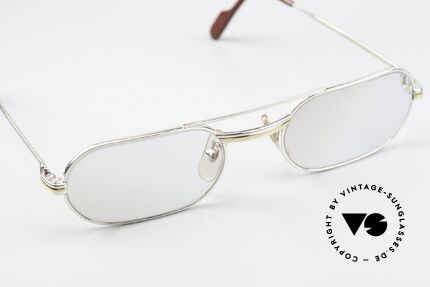 Cartier MUST LC - S Luxus Platin Brillenfassung, Gläser mit leichtem Verlauf sollten getauscht werden, Passend für Herren