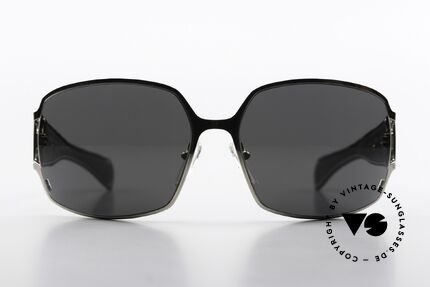 Chrome Hearts Poon I Bikerbrille Lederbügel 2008, Modell POON I, color SS-BLK (Shiny Silber-Black), Passend für Herren und Damen