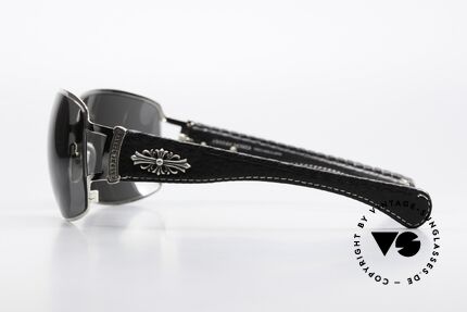 Chrome Hearts Poon I Bikerbrille Lederbügel 2008, Kenner wissen um die Chrome Hearts Besonderheit, Passend für Herren und Damen