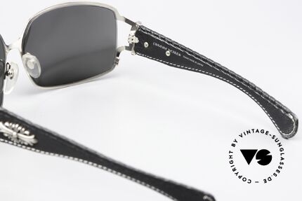 Chrome Hearts Poon I Bikerbrille Lederbügel 2008, Größe: medium, Passend für Herren und Damen