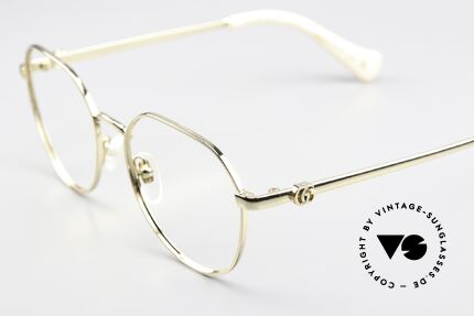 Gucci GG1145O Weibliche Pantobrille 50mm, vergoldete Brillenfassung, made in Japan Qualität, Passend für Damen