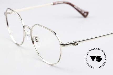 Gucci GG1145O Damen Pantobrille 54mm, silber glänzende Fassung, made in Japan Qualität, Passend für Damen