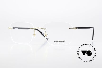 Montblanc MB0222O Randlosbrille Vergoldet Men Details