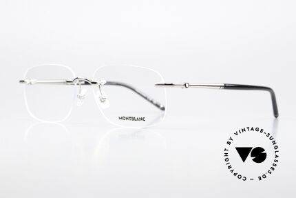 Montblanc MB0071O Randlosbrille Made In Japan, sehr elegante Herrenbrille; zeitlose Luxus-Fassung!, Passend für Herren